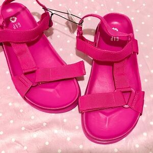 Gap Sporty Strappy Velcro Sandals - Sizzling Fuchsia NWT